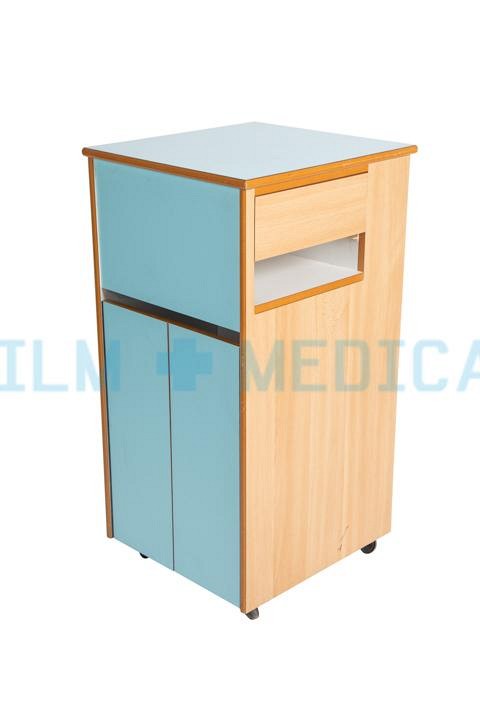 Bed Side Cabinet One Side Painted Blue